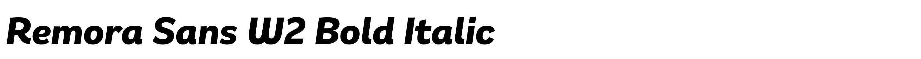 Remora Sans W2 Bold Italic